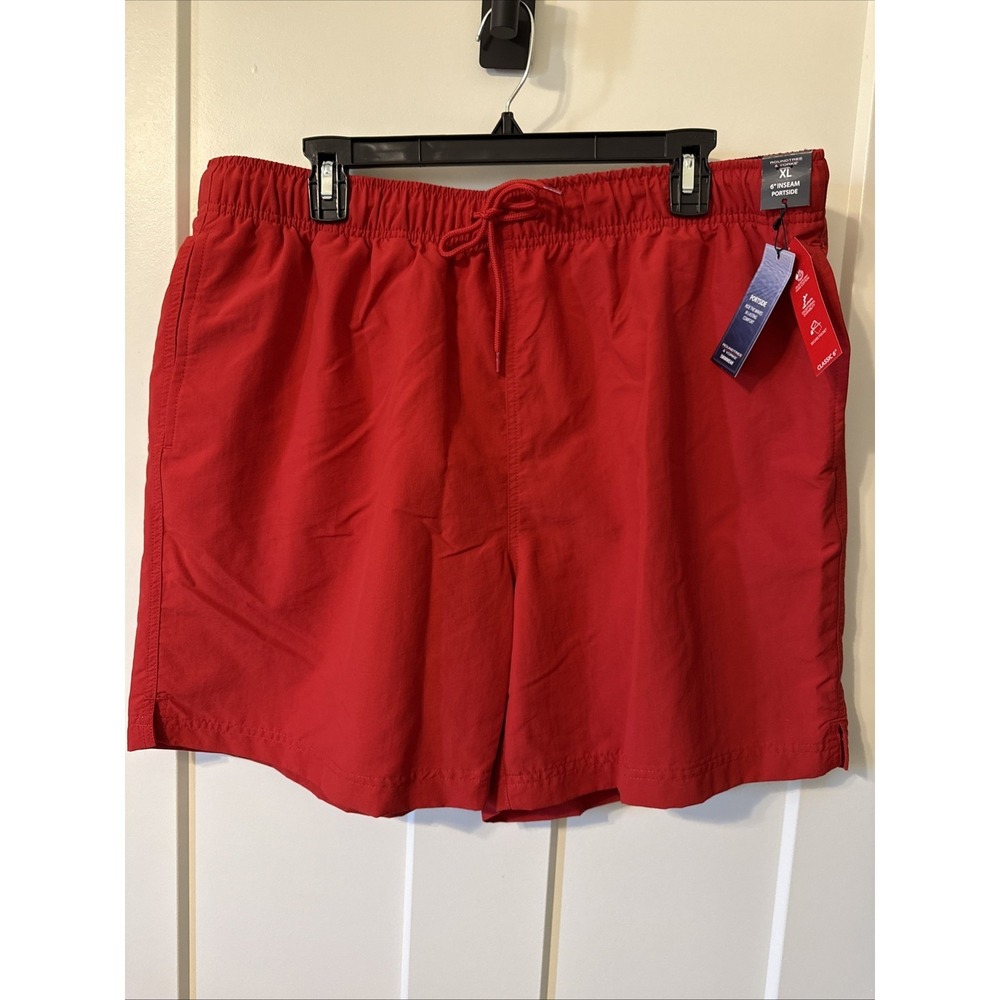 Roundtree & Yorke Swimwear Men's Trunks Shorts Portside Color Red XL NWT
